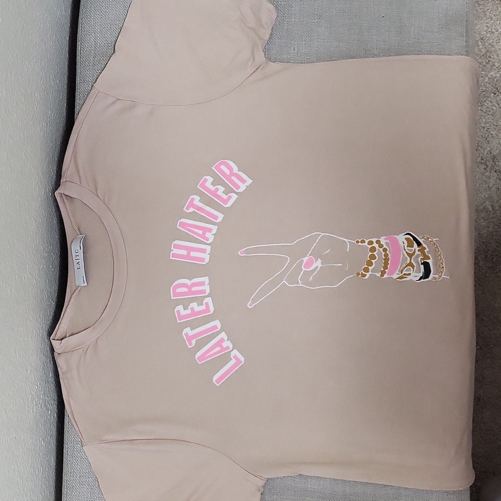 Later Hater Women's T-shirt with peace sign